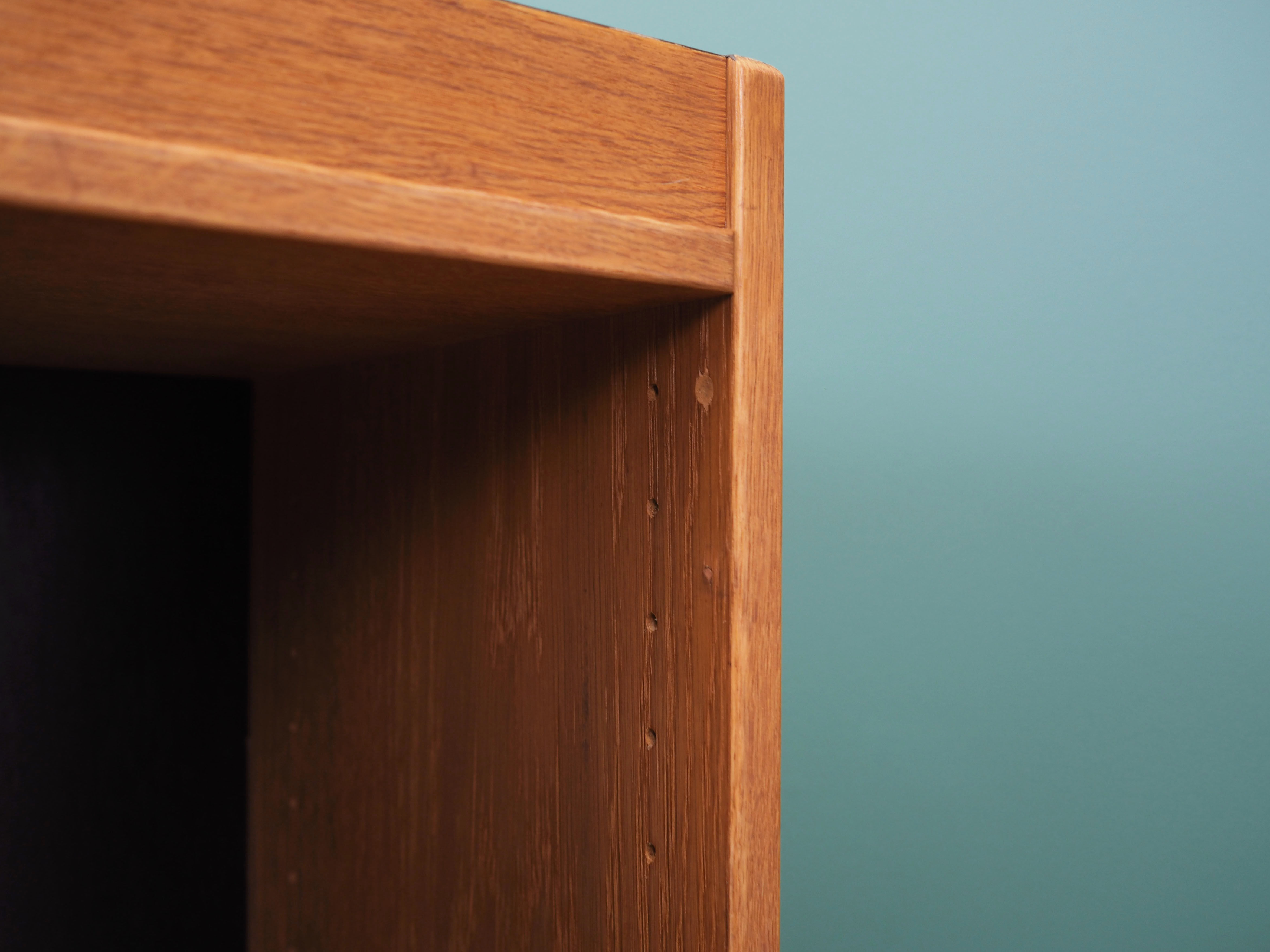 Oak bookcase, Danish design, 1970s, manufactured by ÆJM Møbler