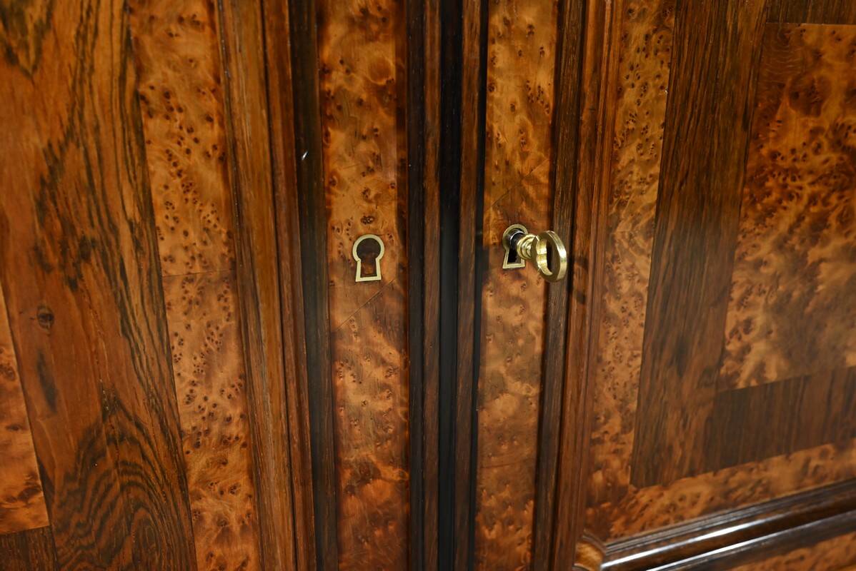 Commode Buffet in Amboyna Burl and Rosewood, Louis XVI style – 2nd Part 19th