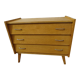 Commode trois tiroirs vintage années 60 pieds compas