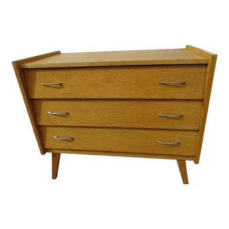 Dresser three drawers vintage 60s feet compass