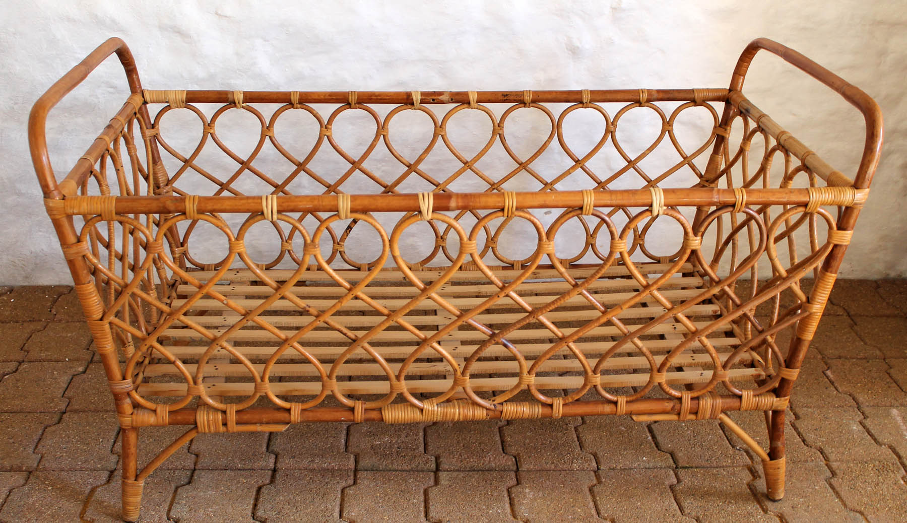Vintage rattan bed