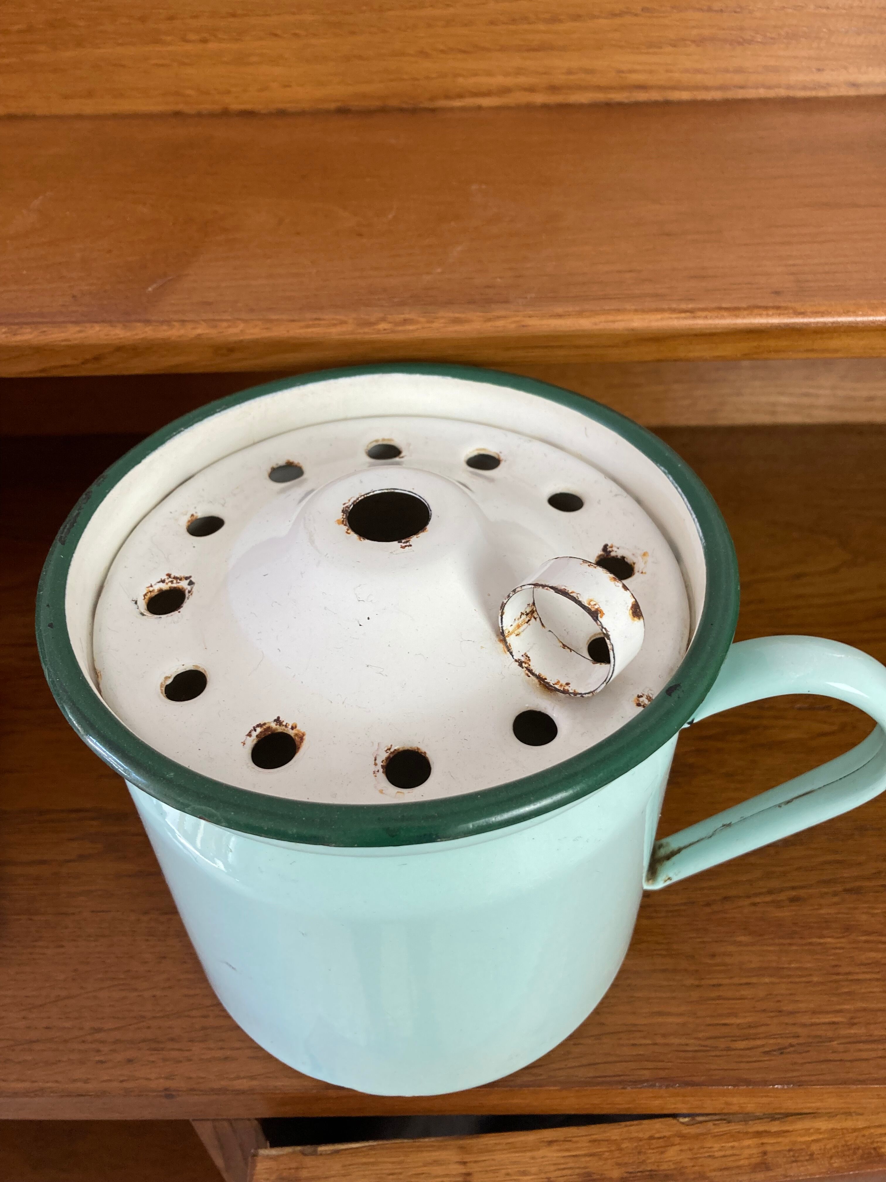Vintage enamelled pitcher