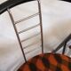 Duo de fauteuils vintage métal et velours