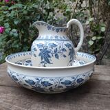 Set of pitcher and bowl U&C Sarreguemines Burgos