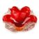 Organizer, Murano, red glass, Barovier & Toso, Italy, 1950s