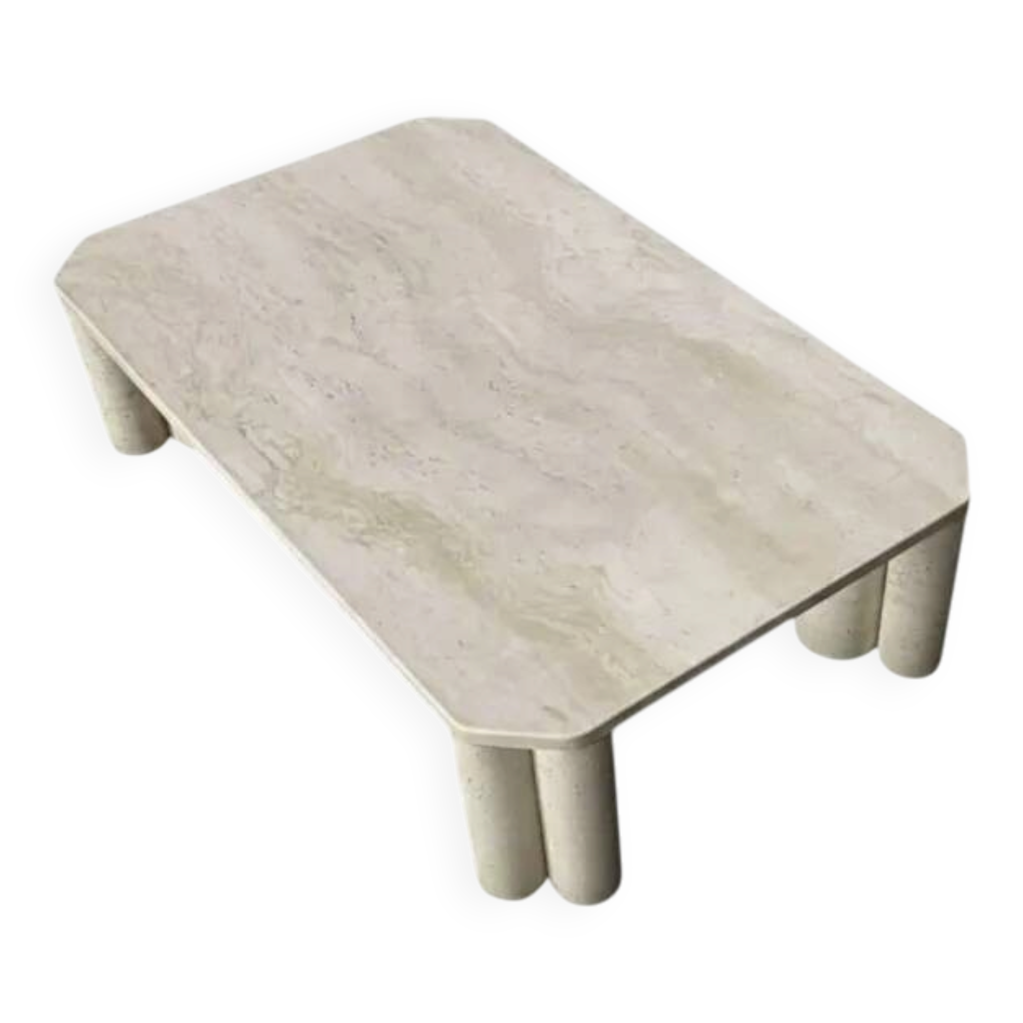Table basse en travertin de l'éditeur italien Up&Up.