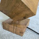 Vintage table lamp in solid oak
