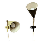 Pair of modular scandinavian design wall lights 1950.