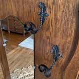 Vintage mirror cloakroom wall coat rack