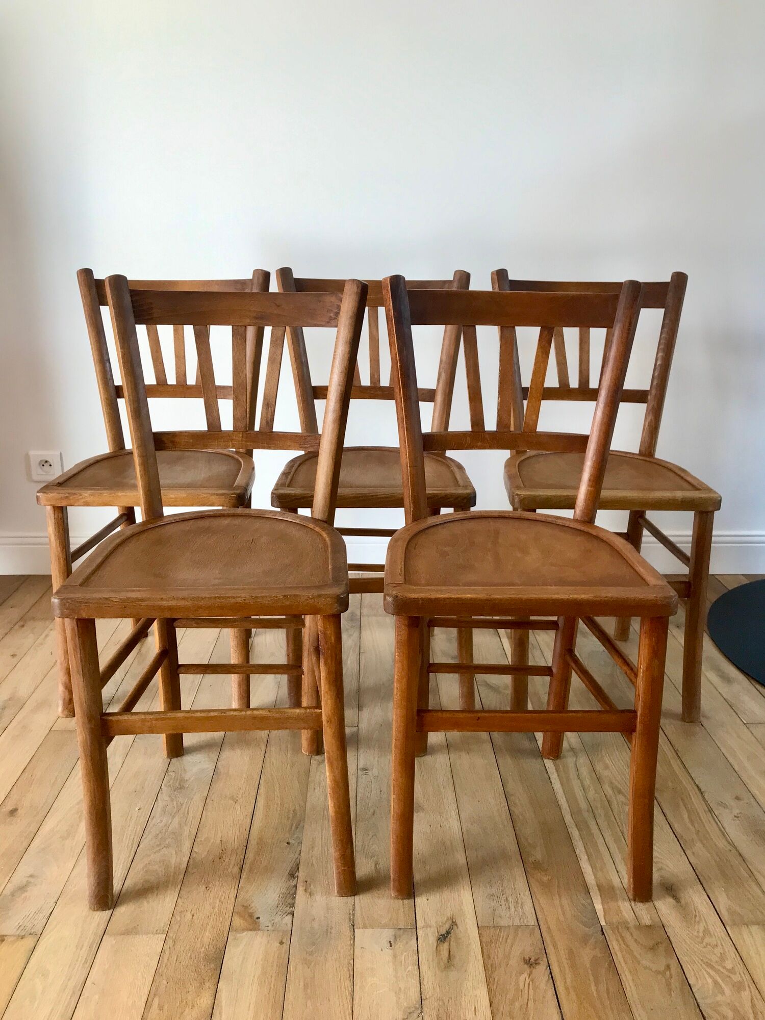 Set of 5 Luterma bistro chairs 50s