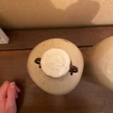 Set of 2 bottles / vases in speckled stoneware