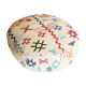 Moroccan pouf kilim circle