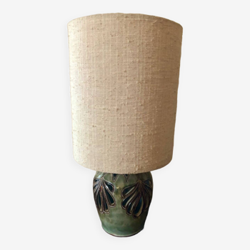 Ceramic lamp and textured fabrics