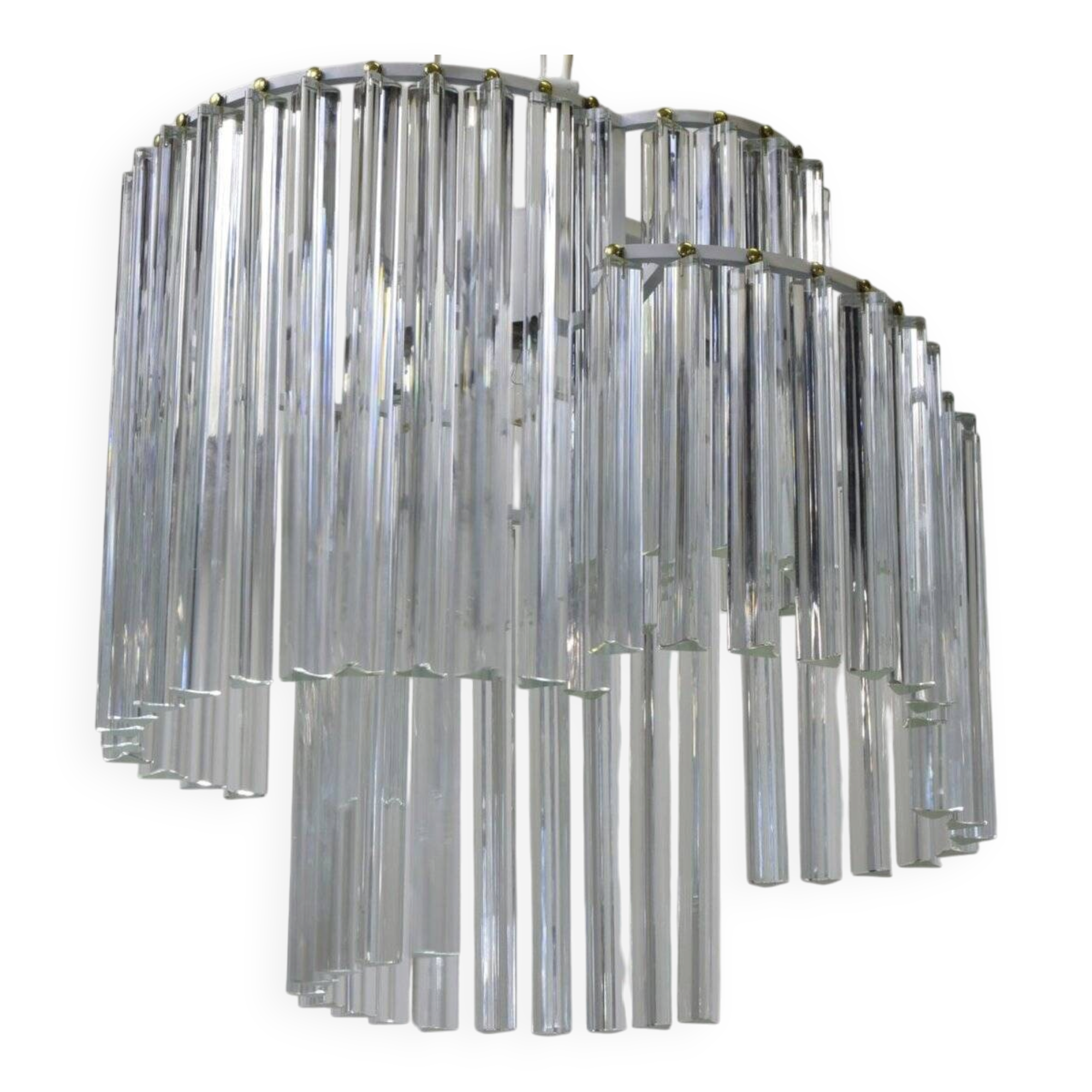 Trilobo pendant lamp in Murano glass by Venini, 1960s.