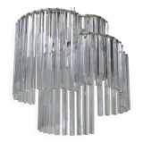 Trilobo pendant lamp in Murano glass by Venini, 1960s.