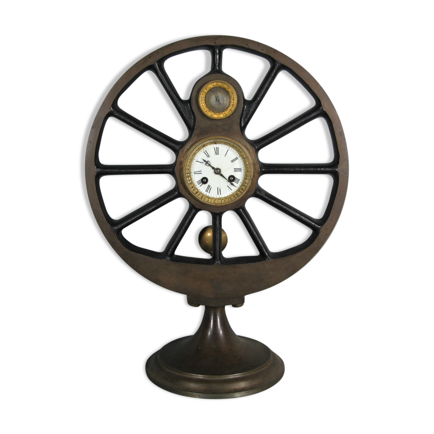 Former clock barometre clock has to poser industrial style form ferri wheel