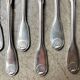 6 Christofle silver-plated oyster forks, shell design.