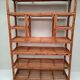 Bookcase shelf in bamboo and vintage rattan