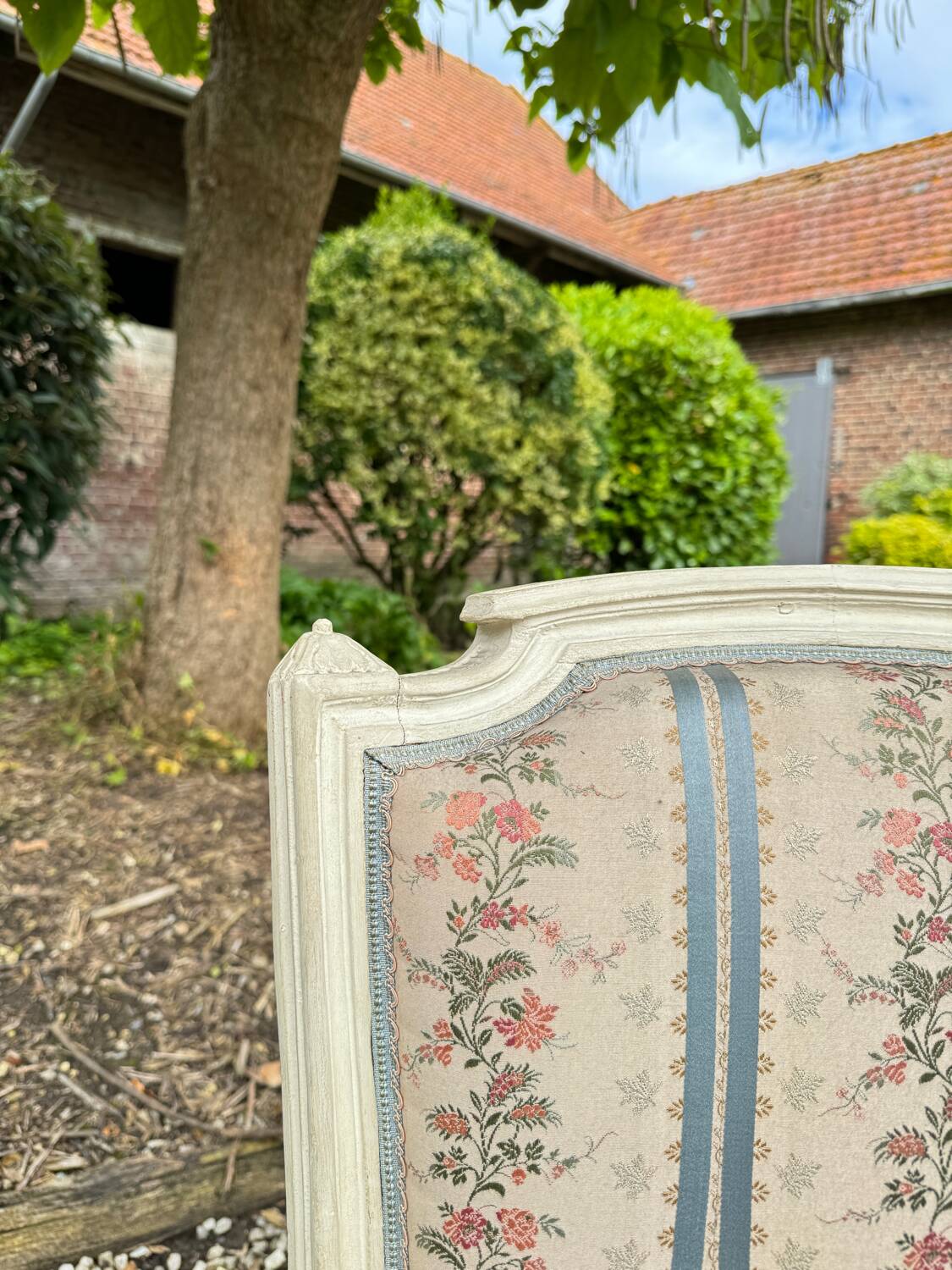 Large Sofa In Painted Wood From Louis XVI XVIII Eme Century
