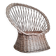 Antique armchair in gray woven wicker