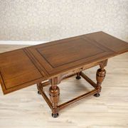 Dutch Extendable Oak Side Table, Late 19th Century