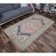 Vintage Turkish Oushak Handmade Pink Wool Rug 125x210