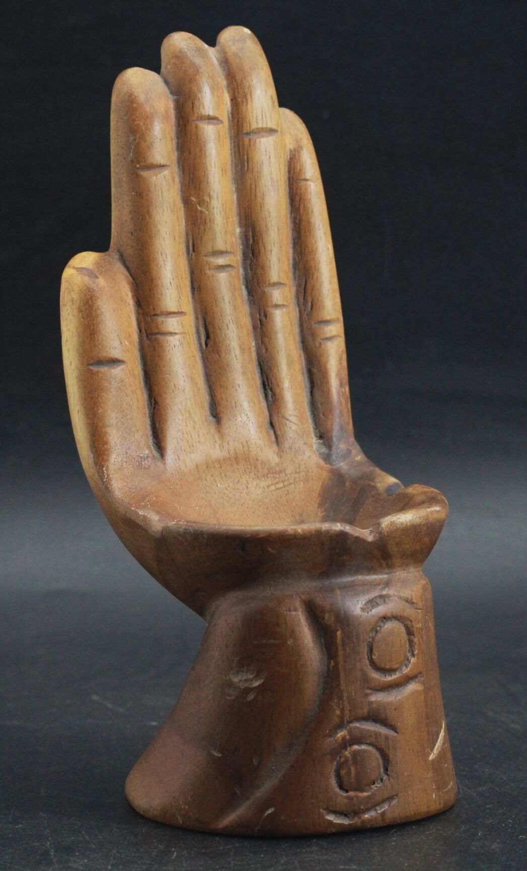 Empty wooden hand pocket