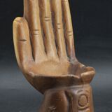 Empty wooden hand pocket