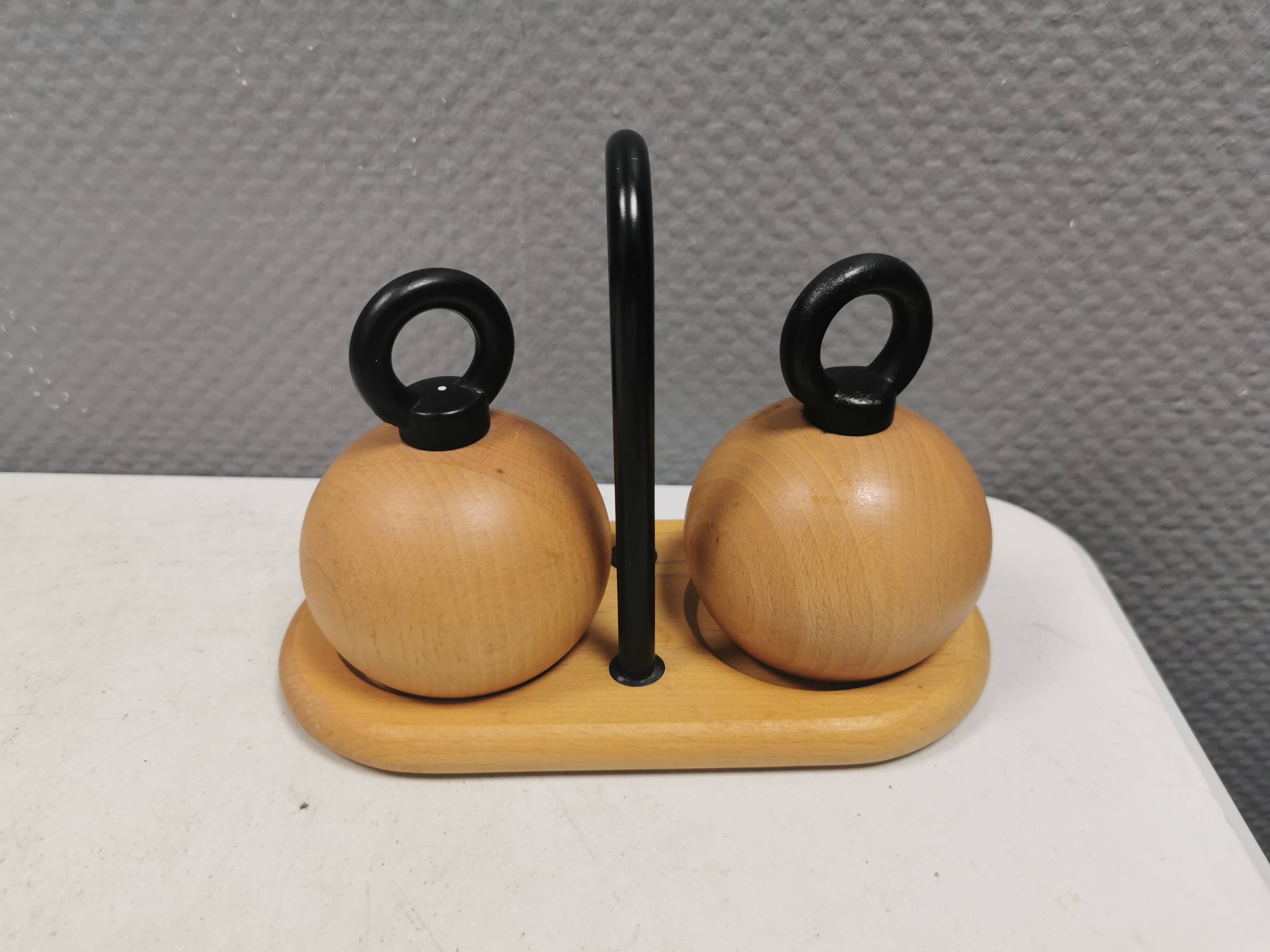 Pepper and salt mills designed by C. Jörgensen and R. Nissen for Bodum Denm