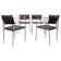 Set of six Italian leather and chrome armchairs by Arper
