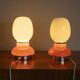 Vintage Italian Glass Table Lamps, 1970s, Set of 2