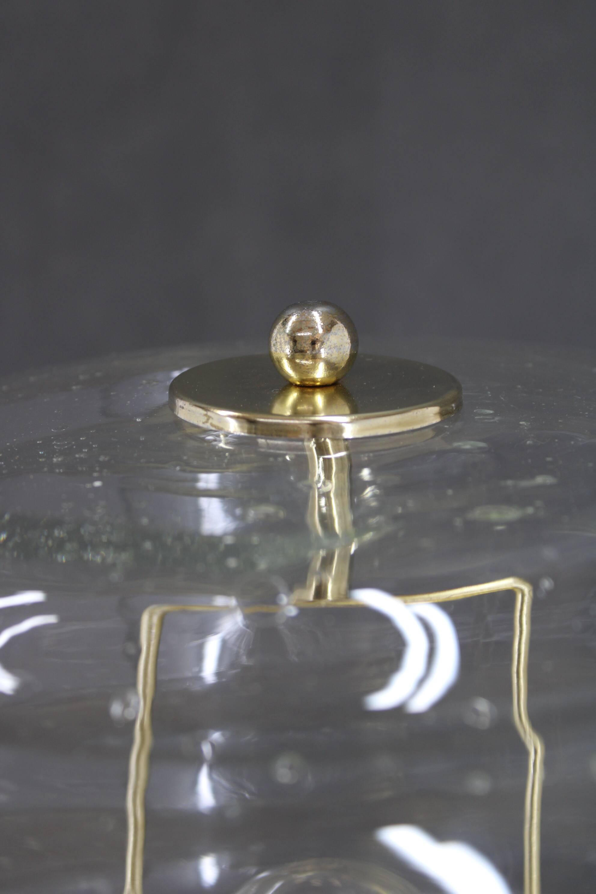 1970s Pair of Glass Brass Floor Lamps by Kamenicky Senov , Czechoslovakia