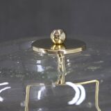 1970s Pair of Glass Brass Floor Lamps by Kamenicky Senov , Czechoslovakia