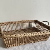 Woven wicker basket