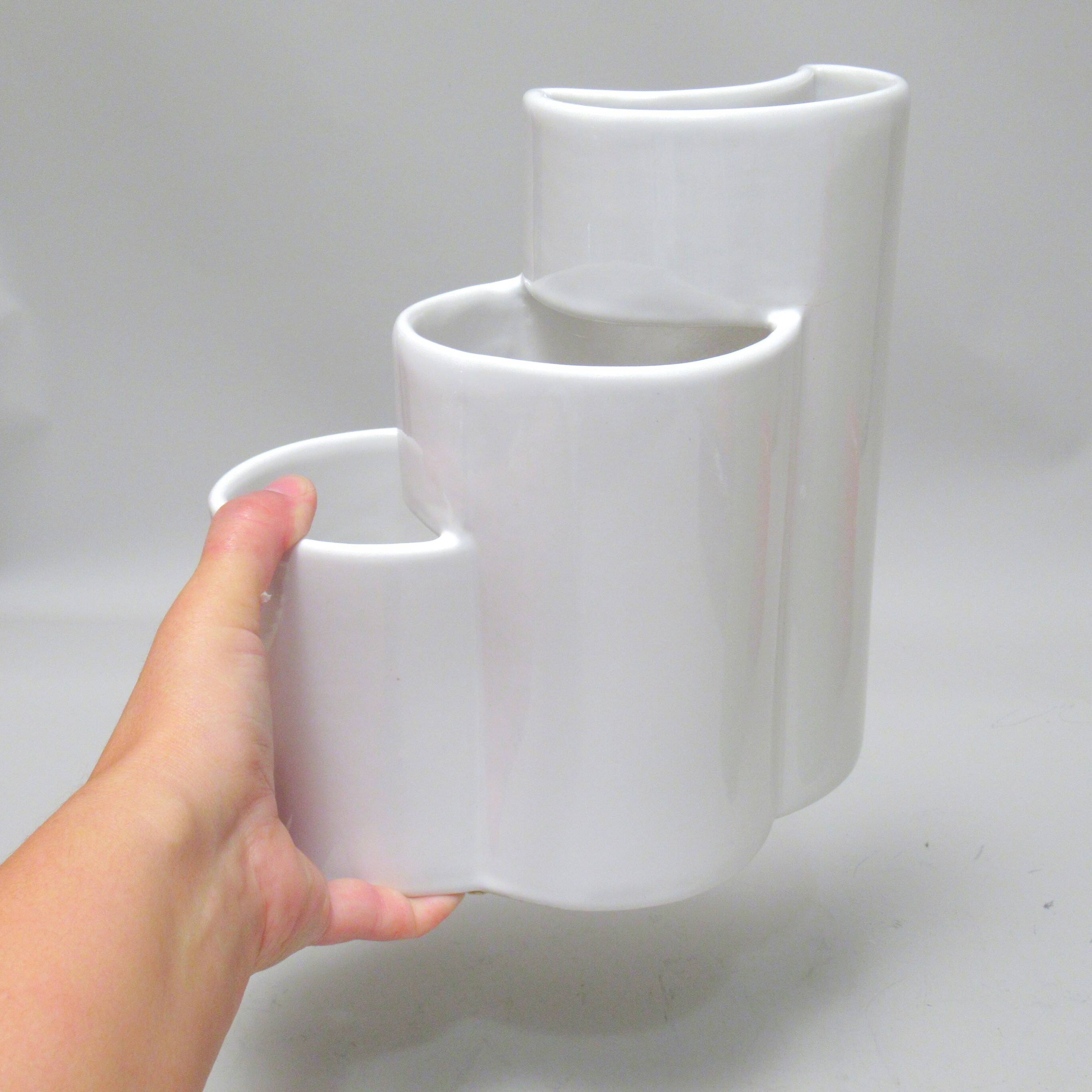 Vase Aster blanc Giotto Stoppino Fratelli Brambilla