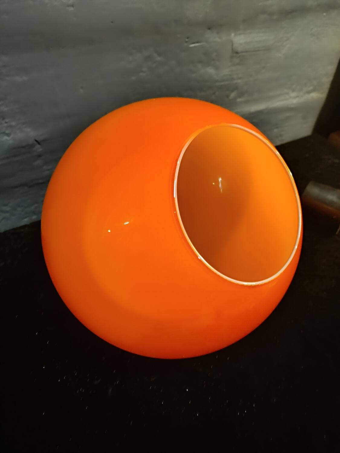 Vintage orange sphere chandelier