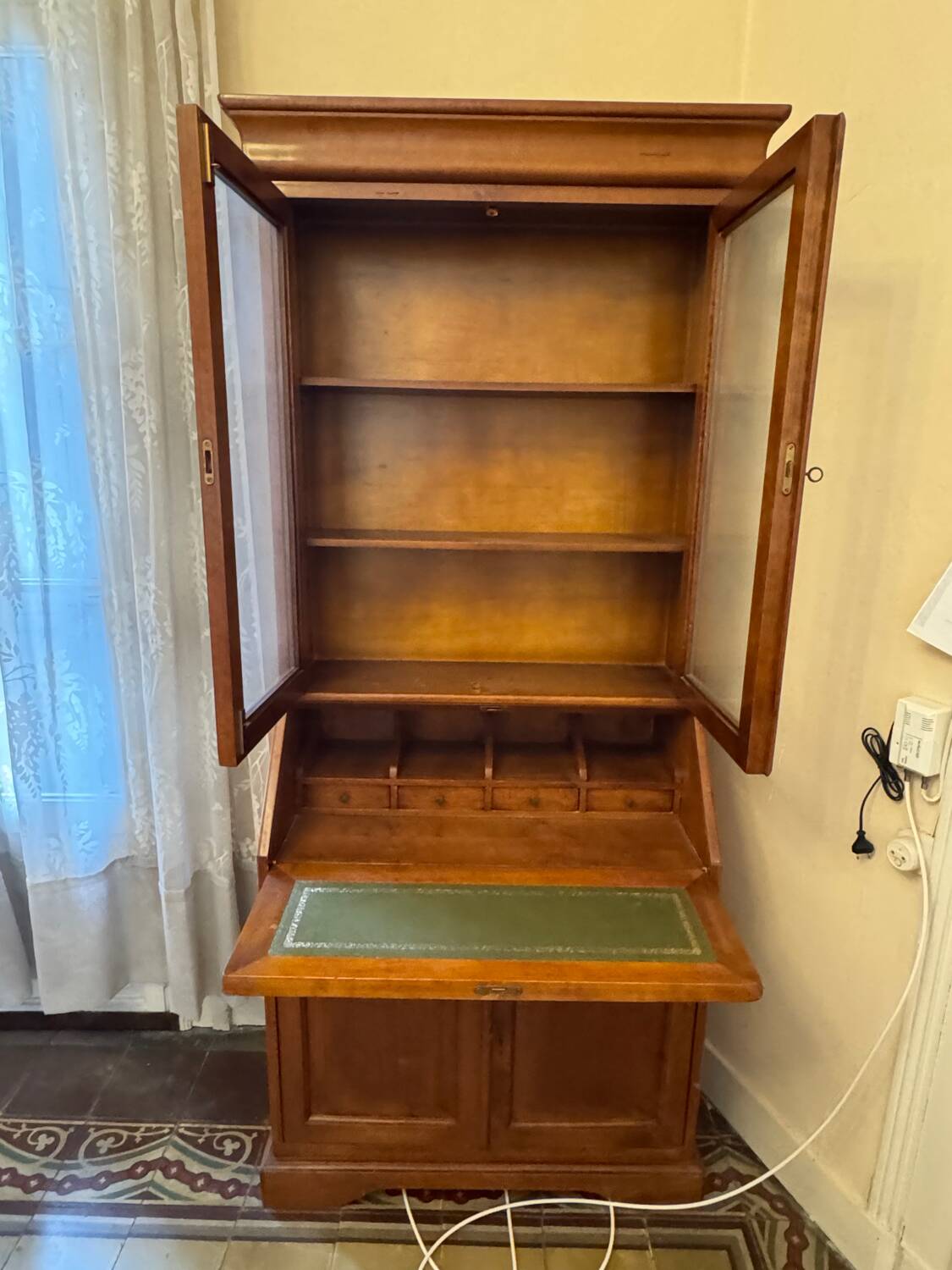 Louis Philippe style antique display cabinet