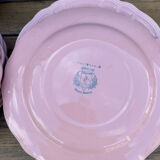 13 vintage powder pink plates