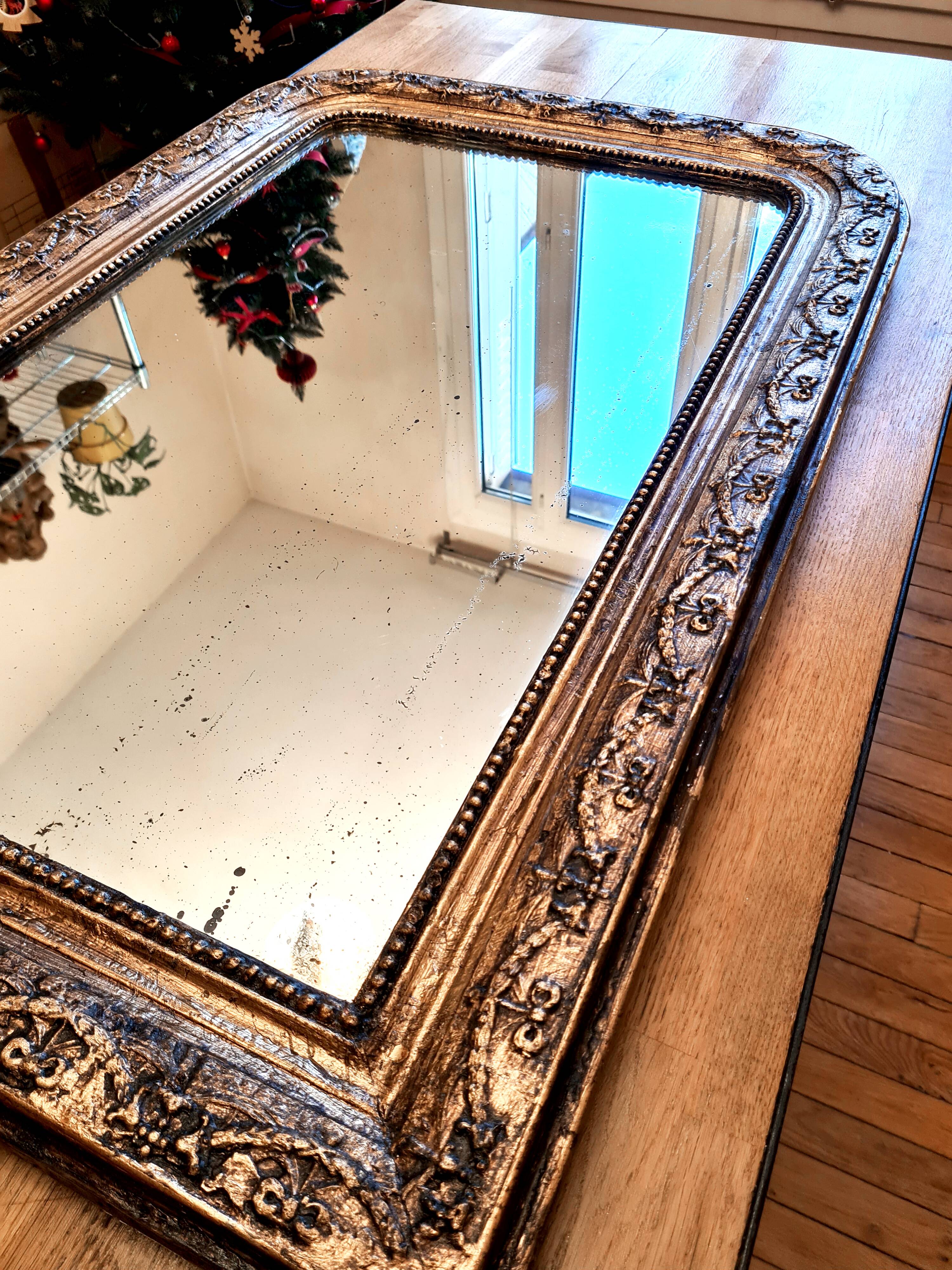 Antique gilded Louis-Philippe mirror – “Adélaïde”