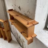 Trio d'étagères constructivistes en pin style Regain