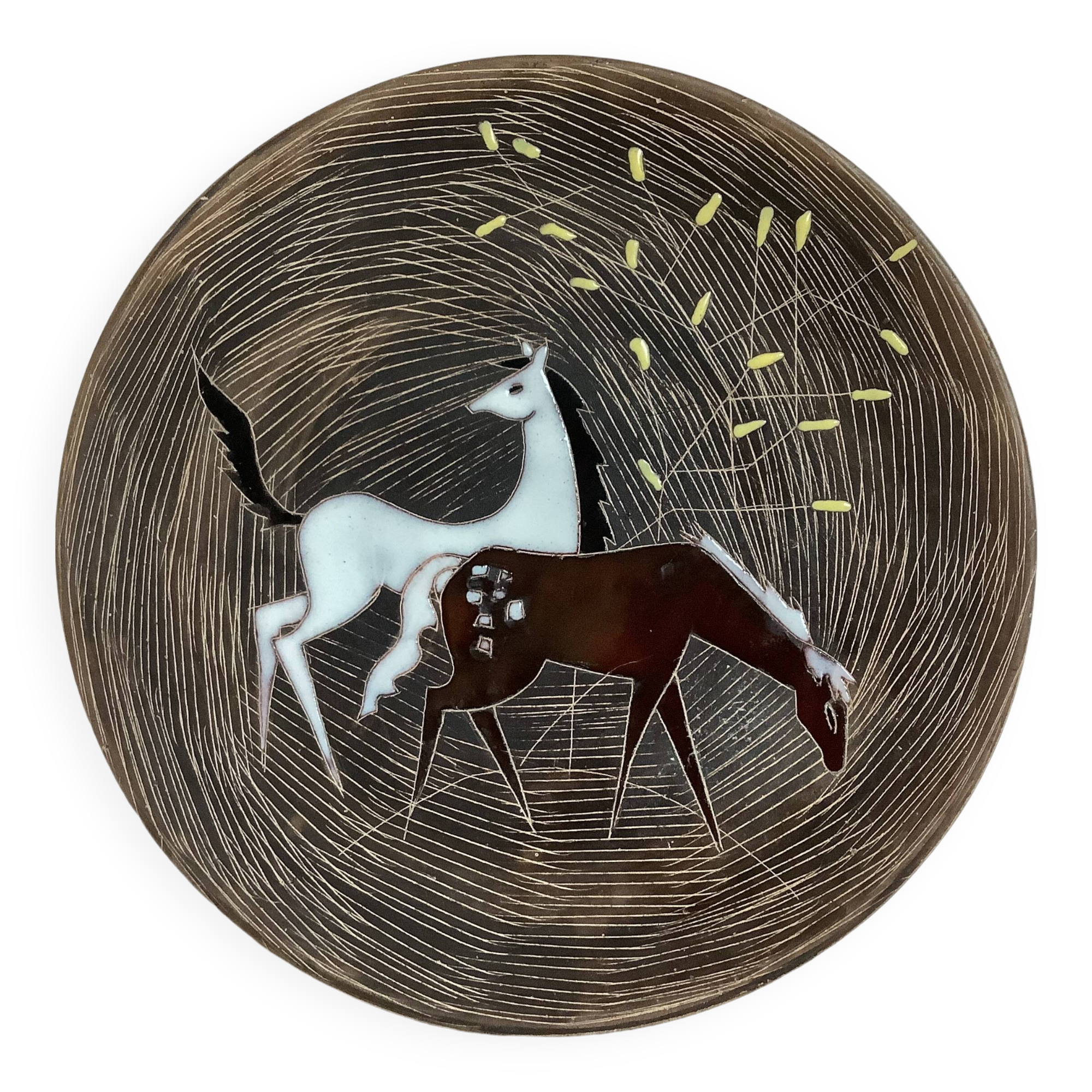 Chevaux Ruscha céramique mat et émaillée