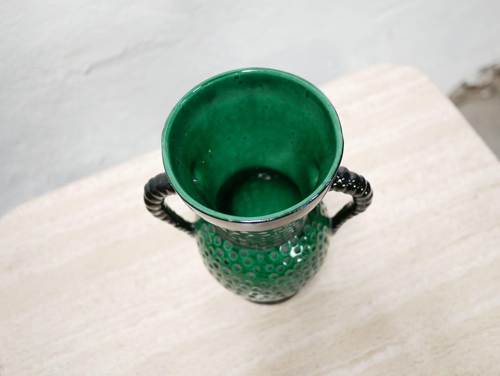 Vintage ceramic vase by Blanche Letalle for the Saint Clément factory