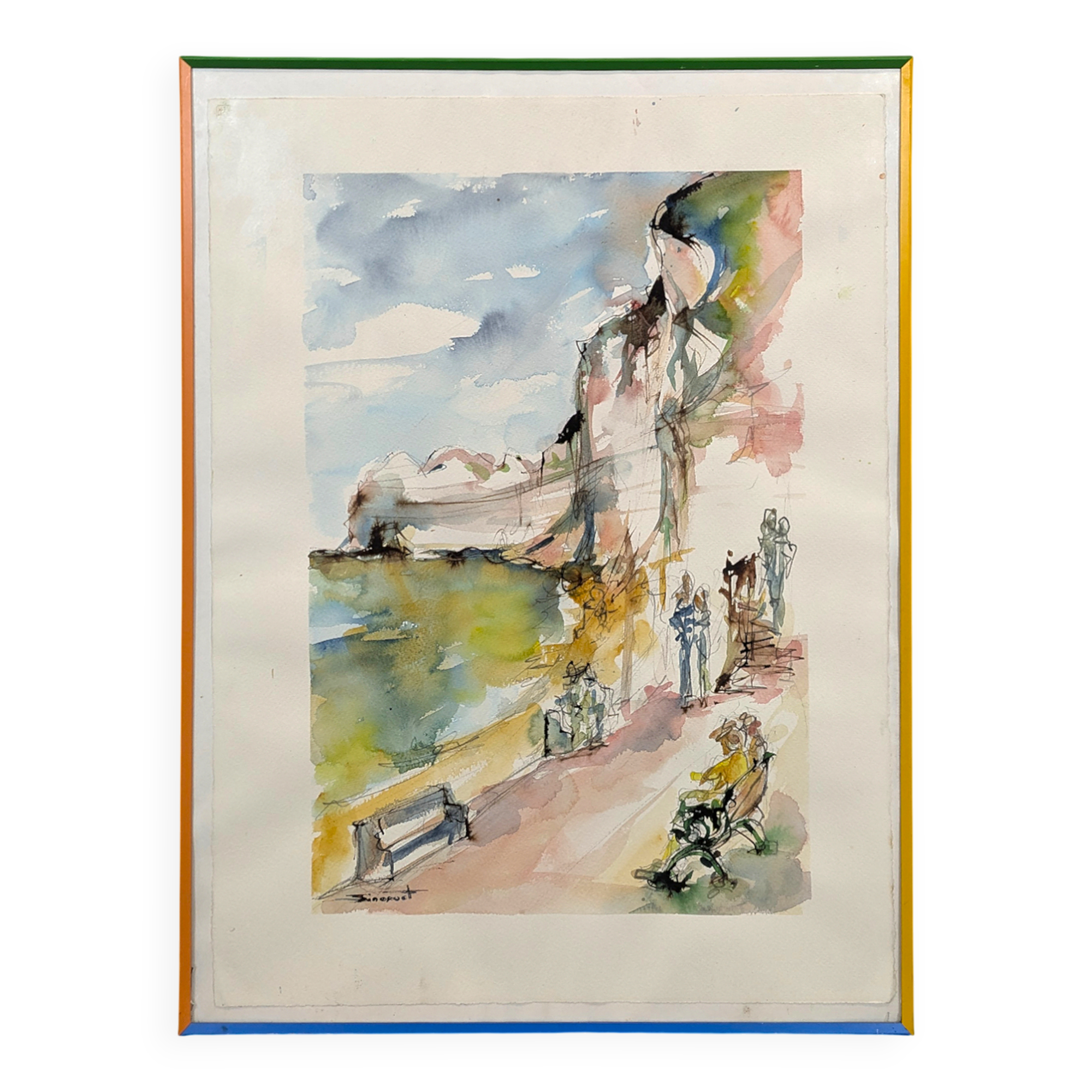 Tableau cliffs of the Normandy coast by Dominique Sinoquet