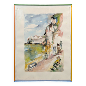 Tableau cliffs of the Normandy coast by Dominique Sinoquet