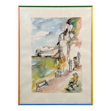Tableau cliffs of the Normandy coast by Dominique Sinoquet