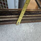 Antique wooden and gilded stucco mirror