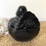 Duck box in black opaline