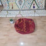 Pouf berbère bohemian fait main 60 X 60 X 25 CM
