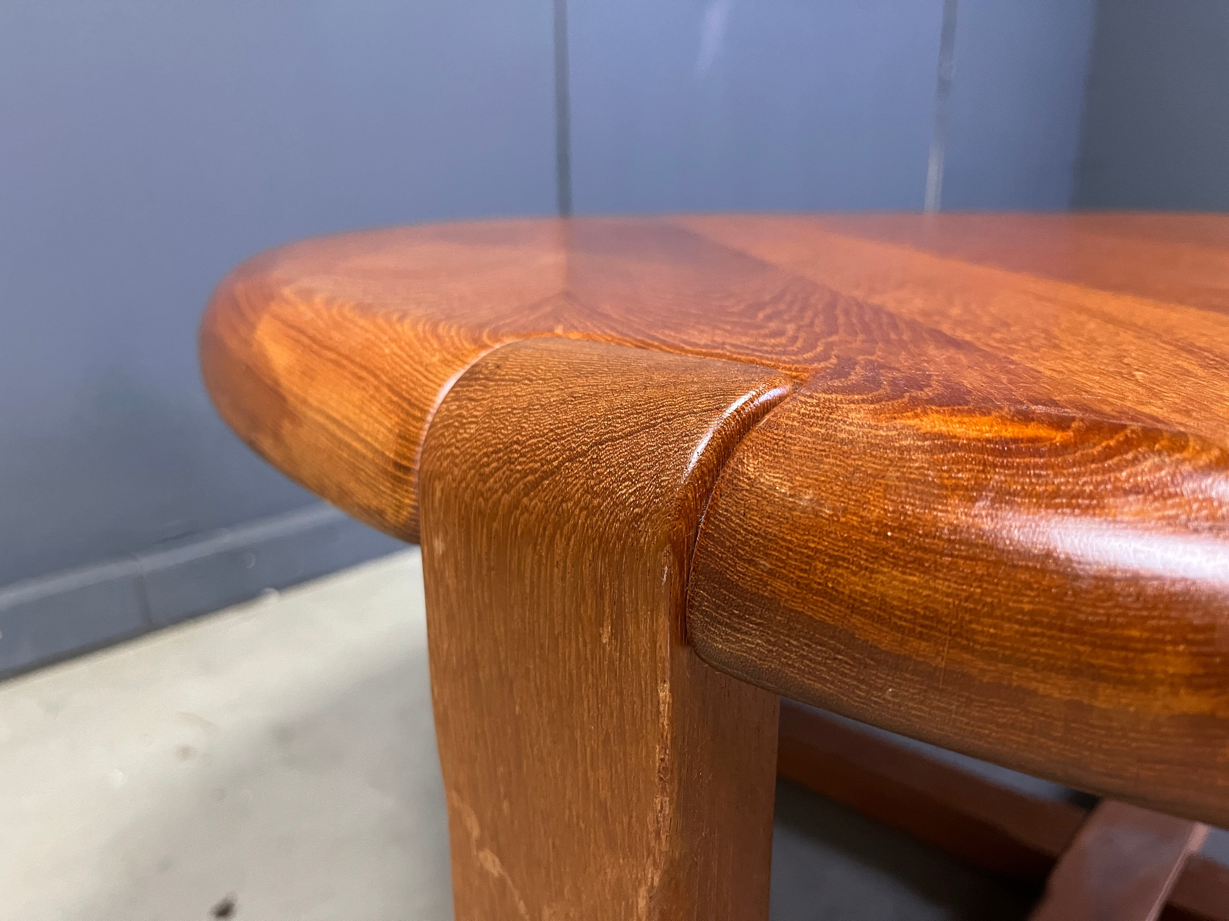 Mid century solid teak Scandinavian coffee table, 1970s