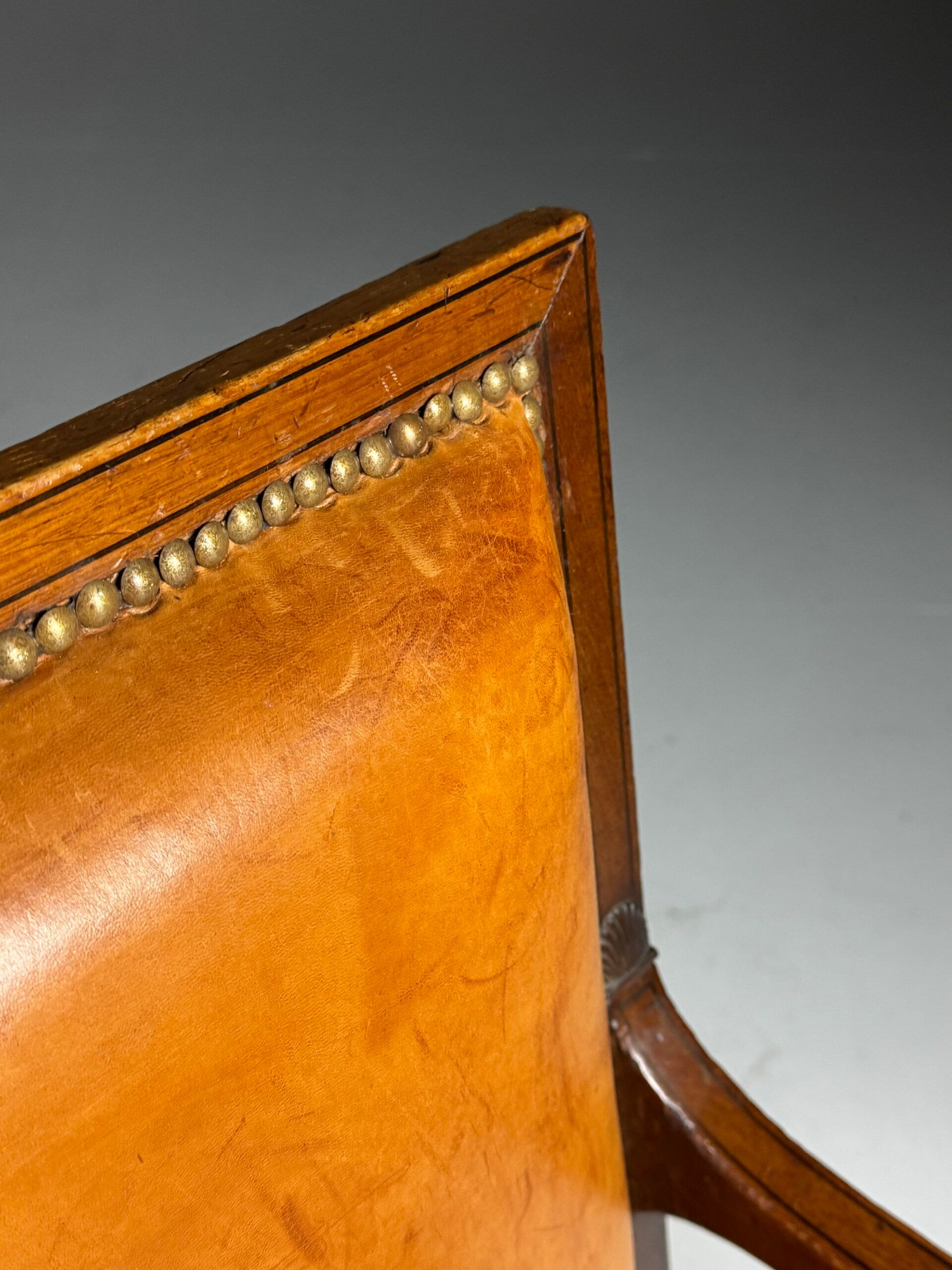 French armchair 19th century leather